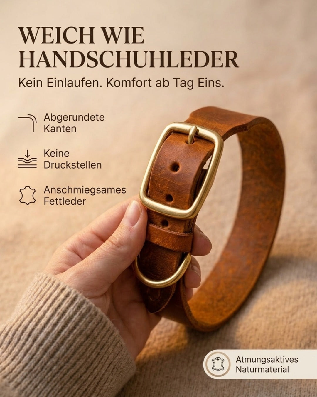 Set | Lederhalsband & Tauleine 'Baya'