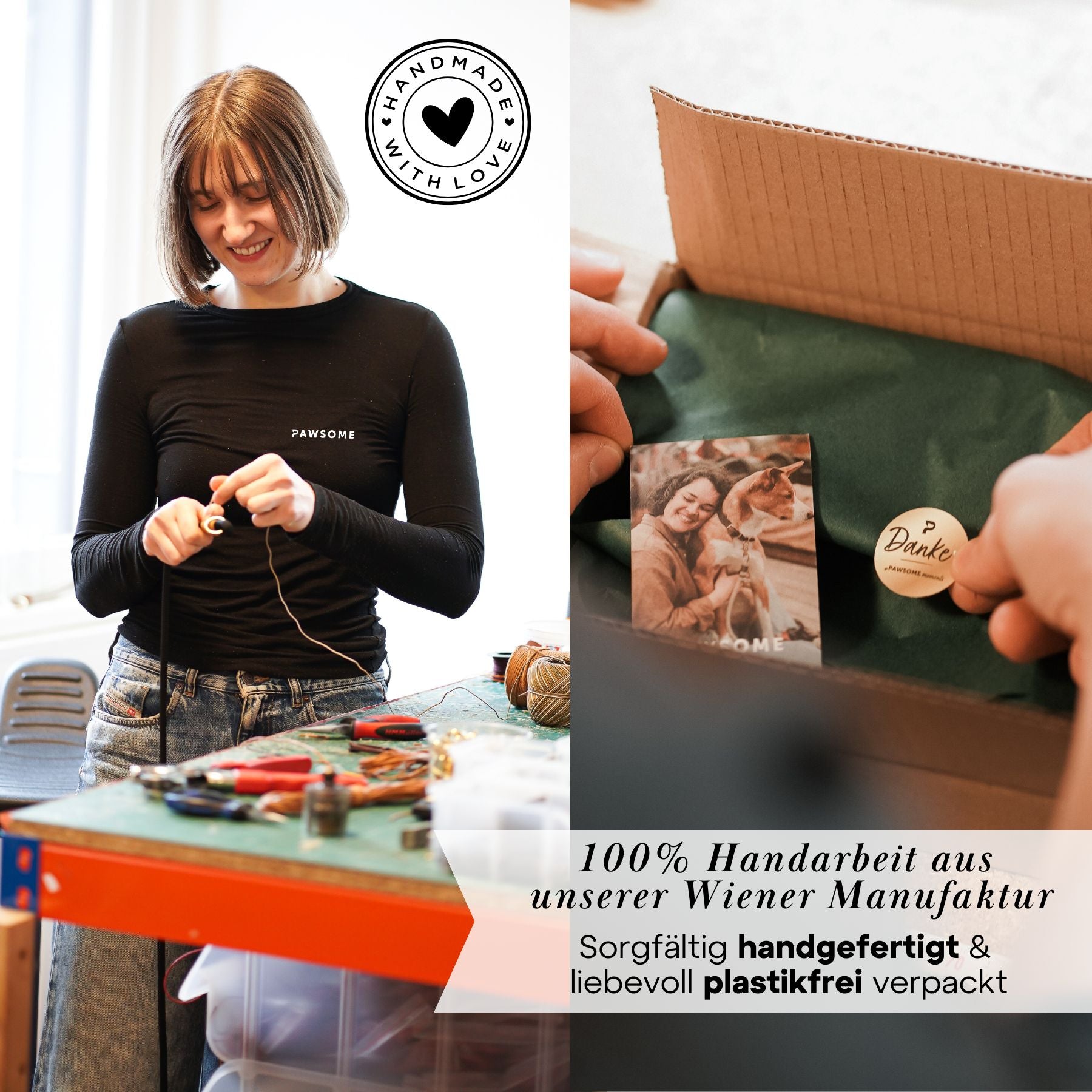 Personalisierbares Lederhalsband mit Name | Kastanie