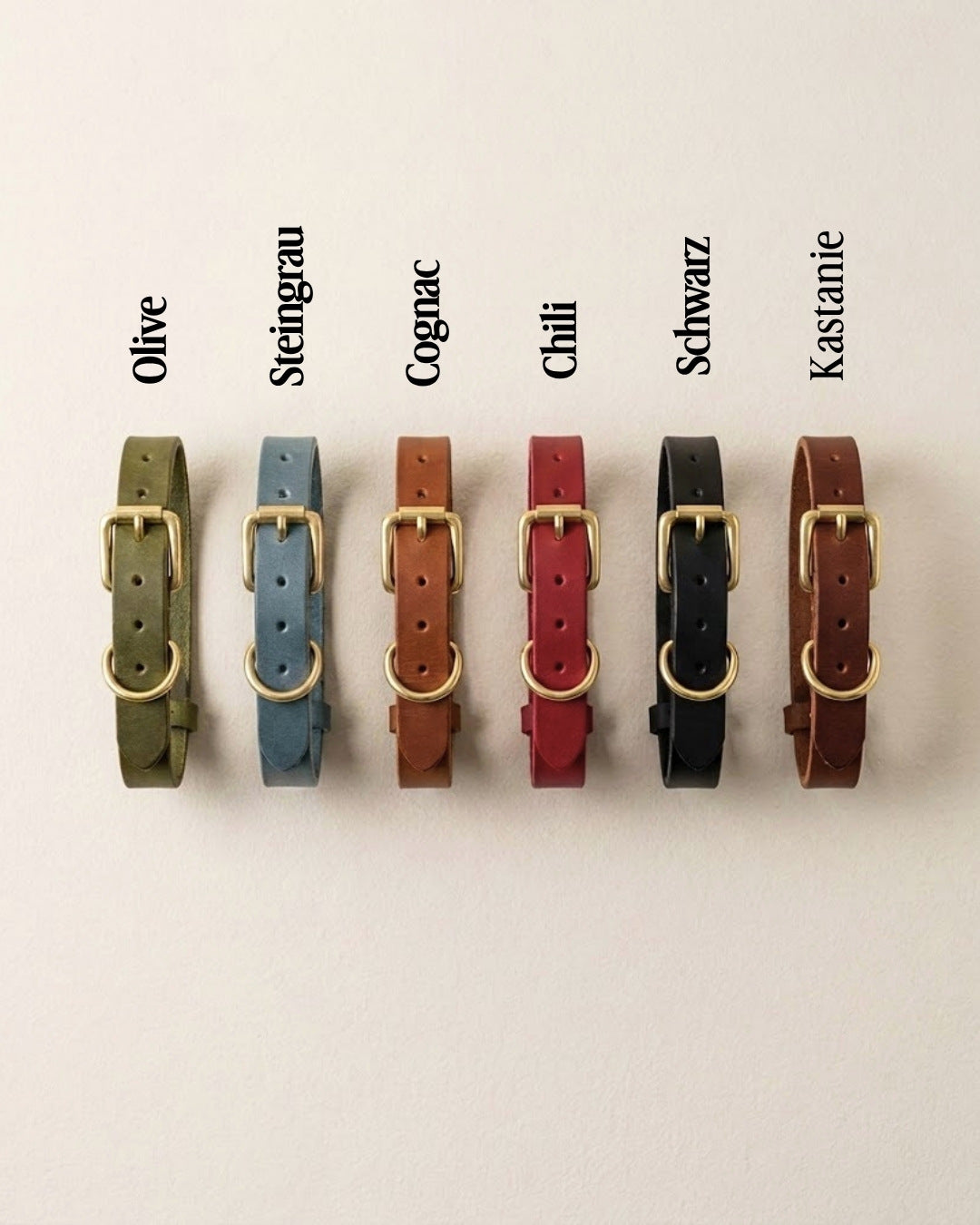 Personalisierbares Welpenhalsband aus Fettleder