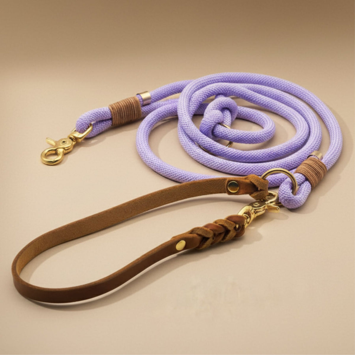 B-Ware Tauleine 'Lavendel' zum Sonderpreis aus Kletterseil, robust und in Größen mit Verstellbereich, individuell auf Anfrage – Pawsome Hundezubehör aus der Wiener Manufaktur