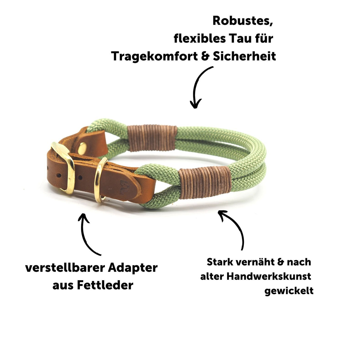 B-Ware Tauhalsband 'Cleo' zum Sonderpreis: Tauhalsband in Messing- oder Edelstahl-Variante – Pawsome Hundezubehör